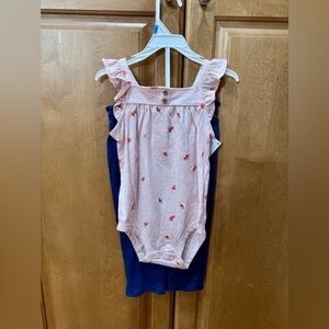 Carter's Pink Bird Print 2pc Set, 24mo
